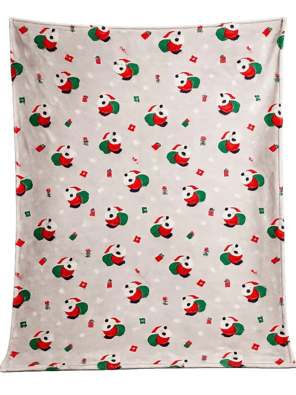 Christmas Santa Fleece Blanket 58x80 Soft Plush Holiday Throw Cozy
